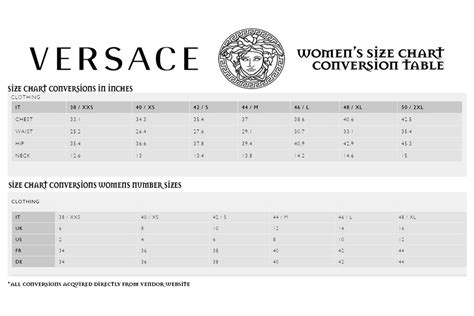 versace size 38|versace size chart for women.